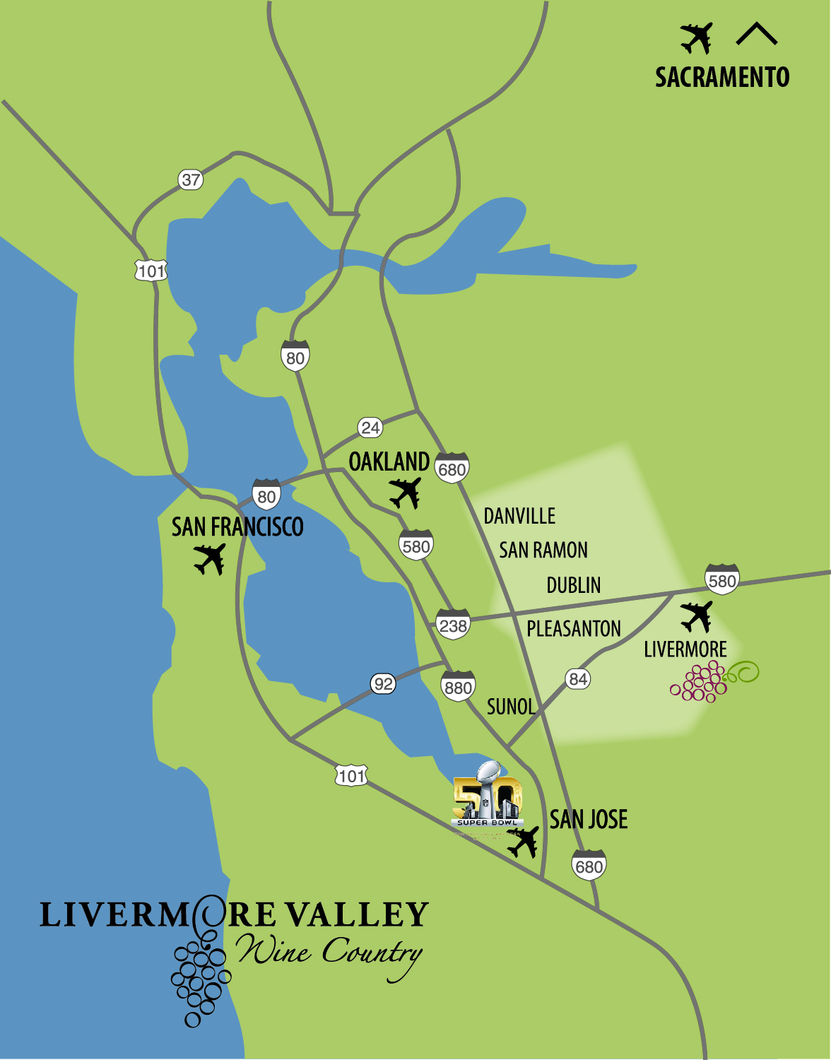 Super Bowl Map
